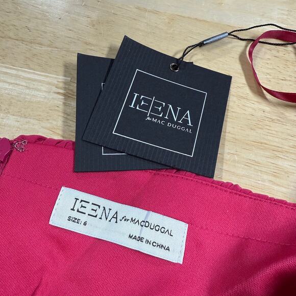 Mac Duggal NWT Pink Strapless Ruched Faux Wrap Dress Size 6 Sweetheart Neck - Picture 5 of 10